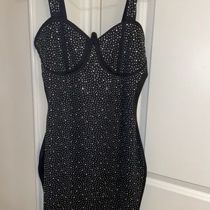 diamond zip up dress